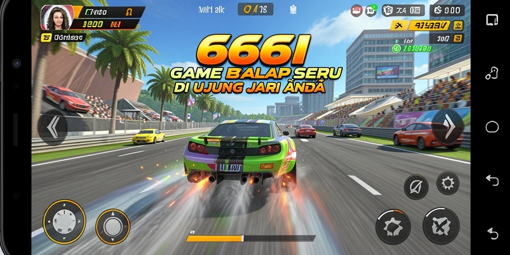 Screenshot gameplay balap seru dari 666I.