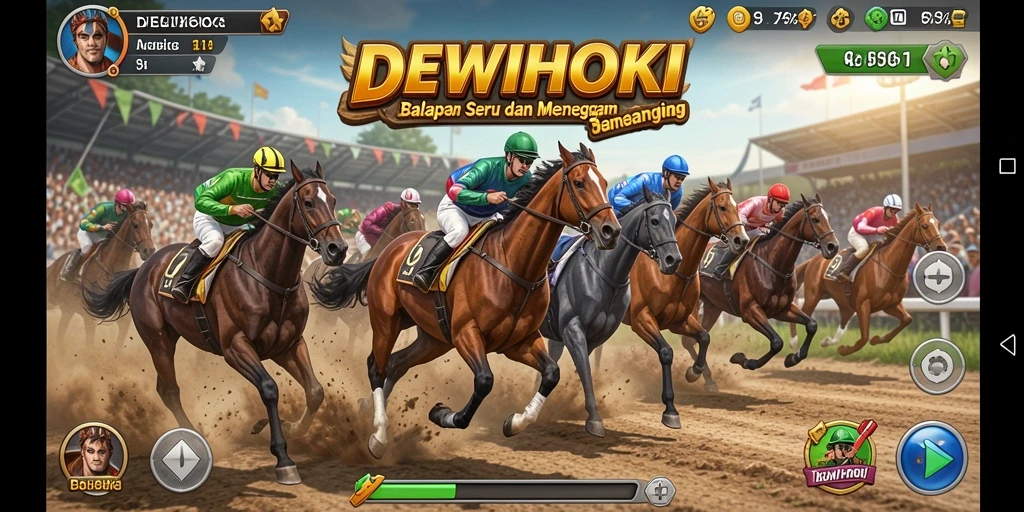 Tampilan gameplay DEWIHOKI yang penuh aksi dan seru.