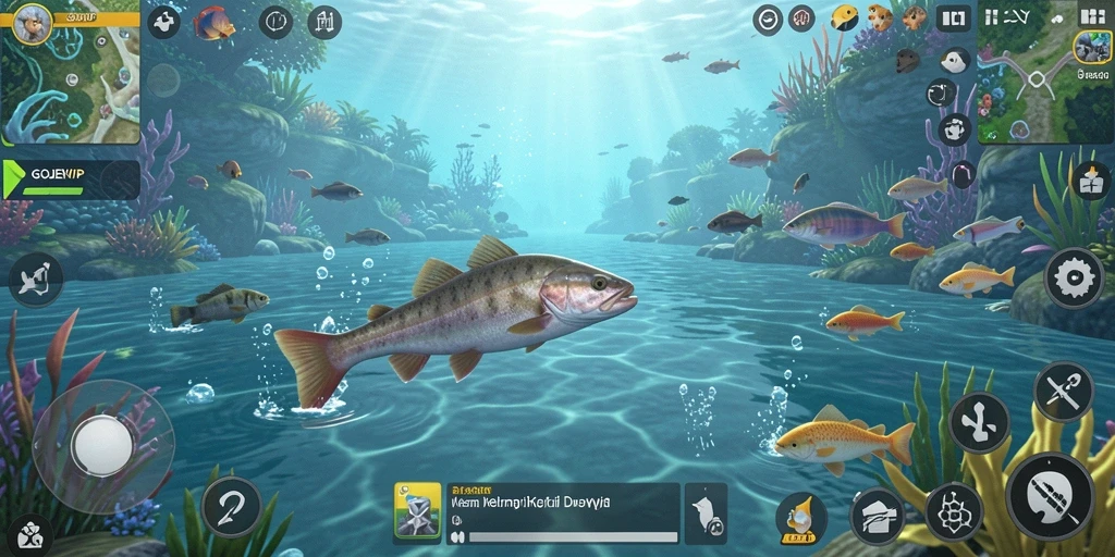 Tampilan menarik dari gameplay memancing di GOJEKVIP.