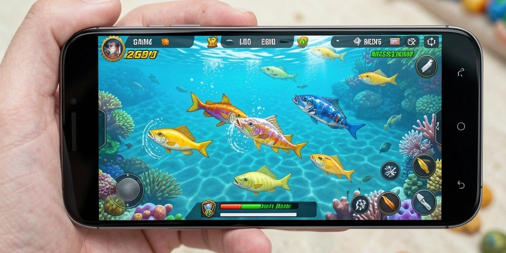 Tangkapan layar menampilkan gameplay T6 yang penuh aksi tembak ikan.