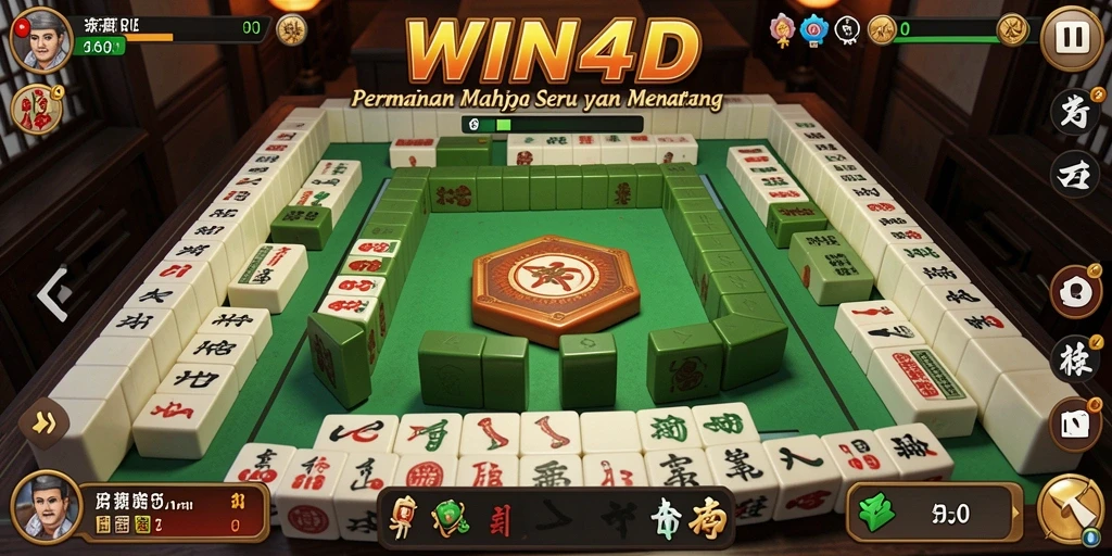 Screenshot gameplay <strong>WIN4D</strong> yang menunjukkan asiknya bermain Mahjong.